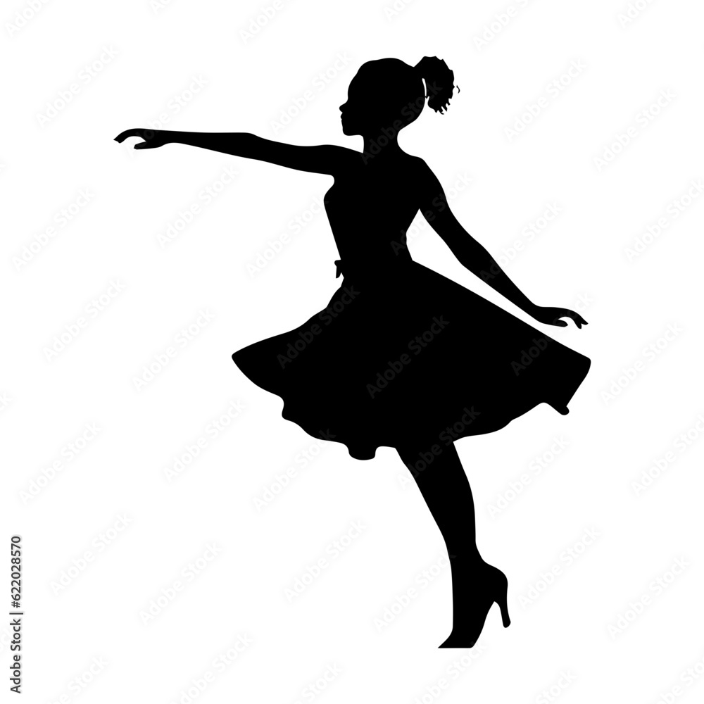 dancing figures silhouette illustration dancing figures silhouette illustration