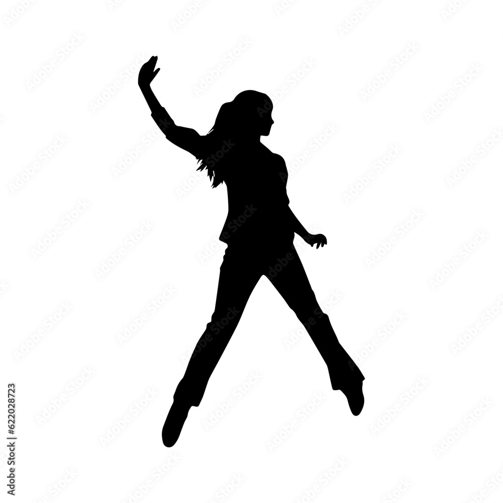 dancing figures silhouette illustration 