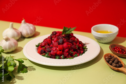 Wallpaper Mural Concept of tasty food, cold dish - Vinaigrette salad Torontodigital.ca