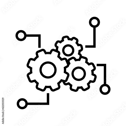 Editable icon vector. Function settings illustration sign. automated system symbol. Development logo.