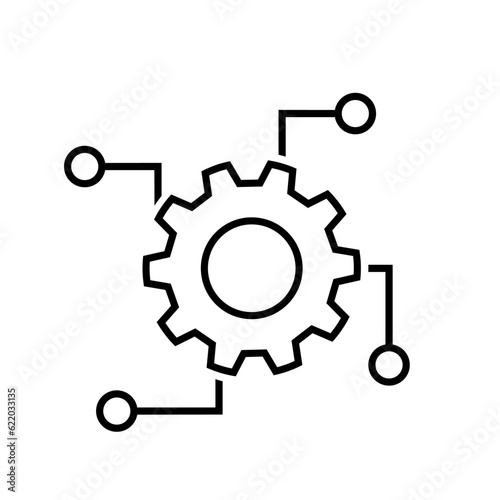 Editable icon vector. Function settings illustration sign. automated system symbol. Development logo.