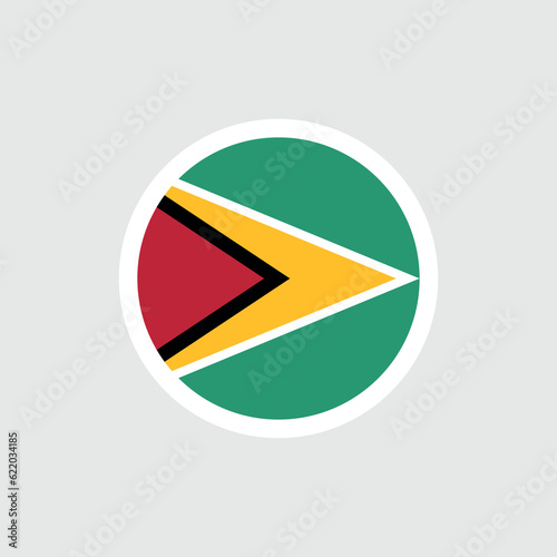 Free Download Flag of Guyana. Guyanese green flag with two triangles. State symbol of the Cooperative Republic of Guyana. - GFXLoad