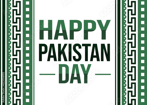 Happy Pakistan Day on March 23rd. National holiday in Pakistan commemorating the Lahore Resolution passed on 23 March