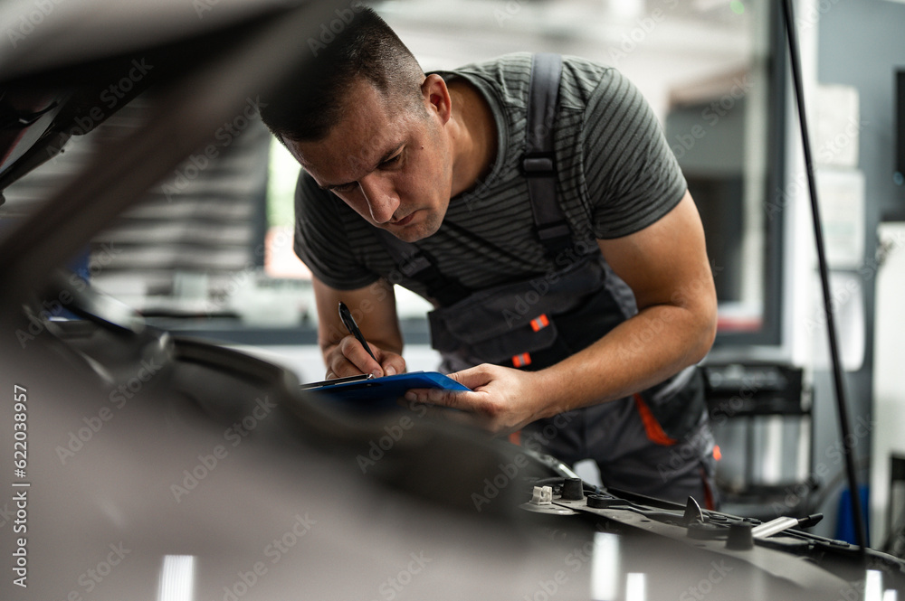 the mechanic performs an inspection of the circuit, recording the faults