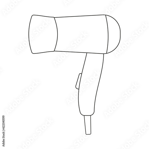 Hair dryer icon for drying hair on a white background.
