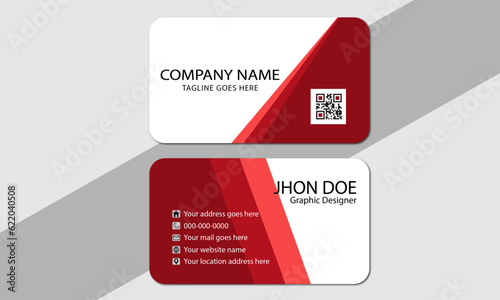 modern creative business card and name card  horizontal simple clean template vector design © Ruhul