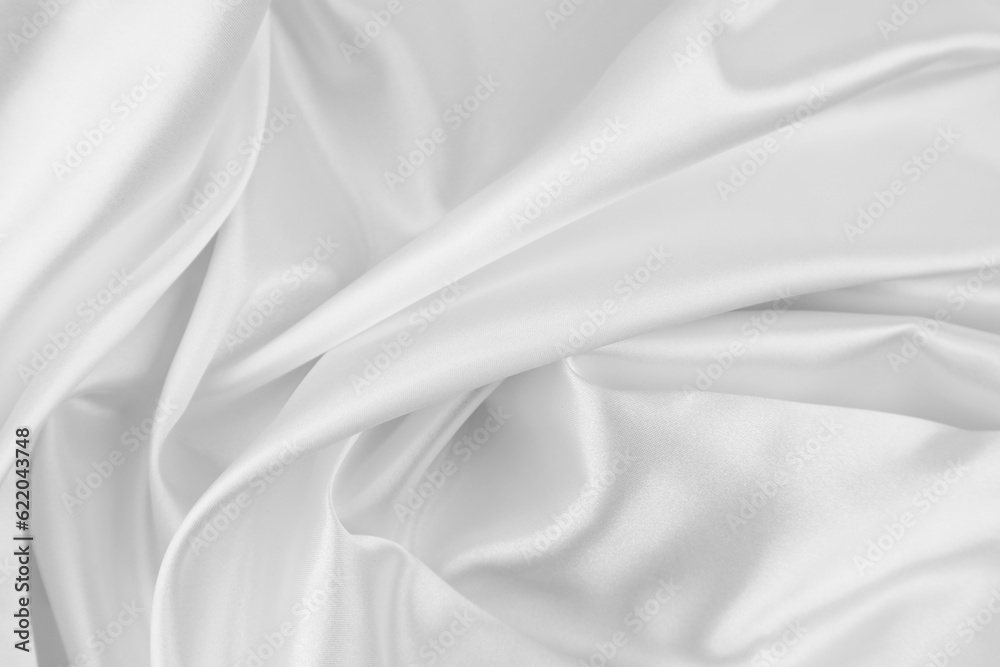 White silk fabric