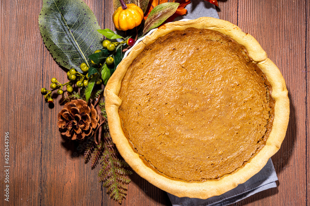 Fototapeta premium Homemade pumpkin pie