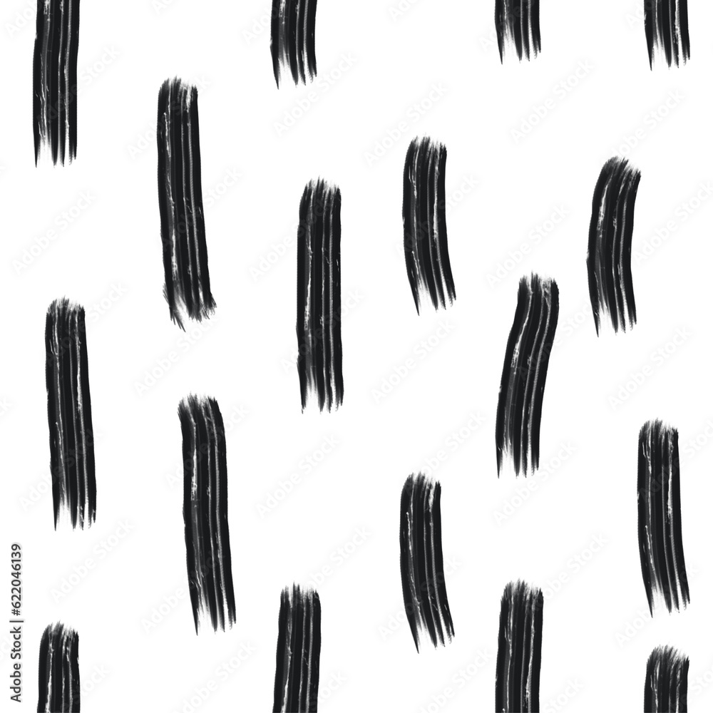 Vertical lines brush strokes seamless pattern, black and white abstract background Vertical lines brush strokes seamless pattern, black and white abstract background