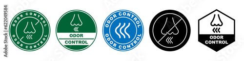 Odor Control - Vector Labels. Smell Control Signs Collection.