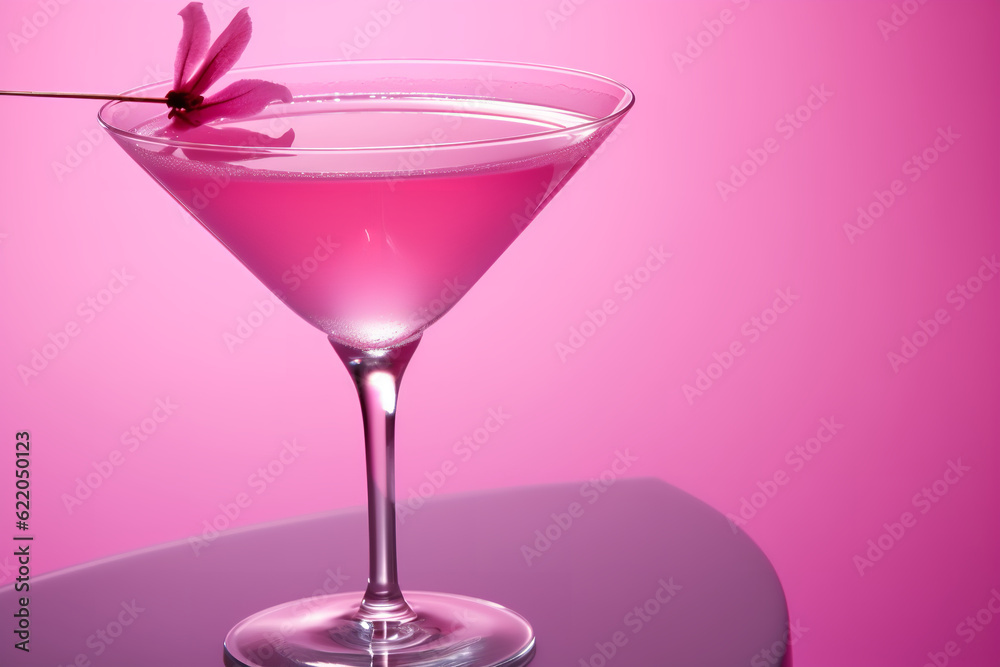 pink cocktail with ice pink cocktail with ice
