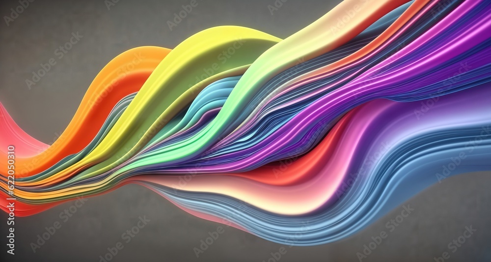 Abstract background with colorful rainbow waves. Ai generative. Abstract background with colorful rainbow waves. Ai generative.