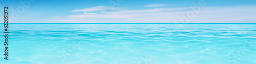 Crystal clear ocean water - Generative AI