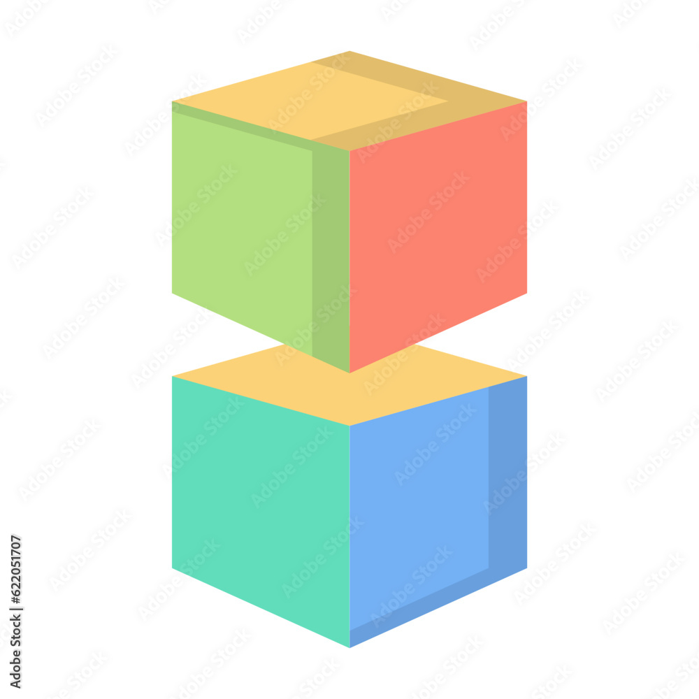 Cubes Flat Icon Cubes Flat Icon