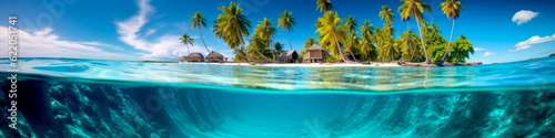 Rangiroa Tuamotu Archipelago French Polynesia - Generative AI