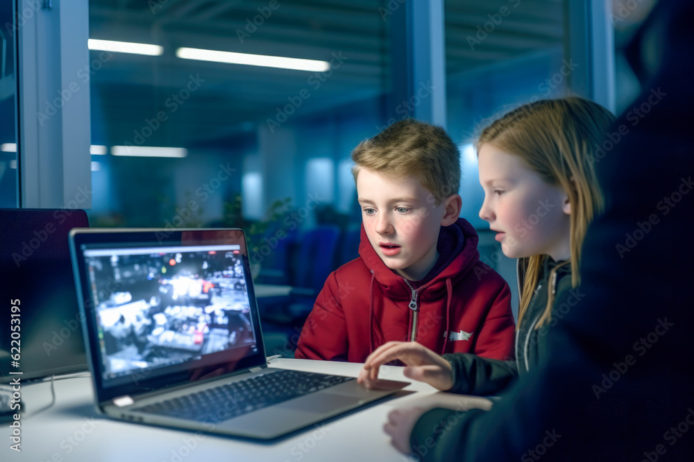 Happy children spending time together - Generative AI Happy children spending time together - Generative AI