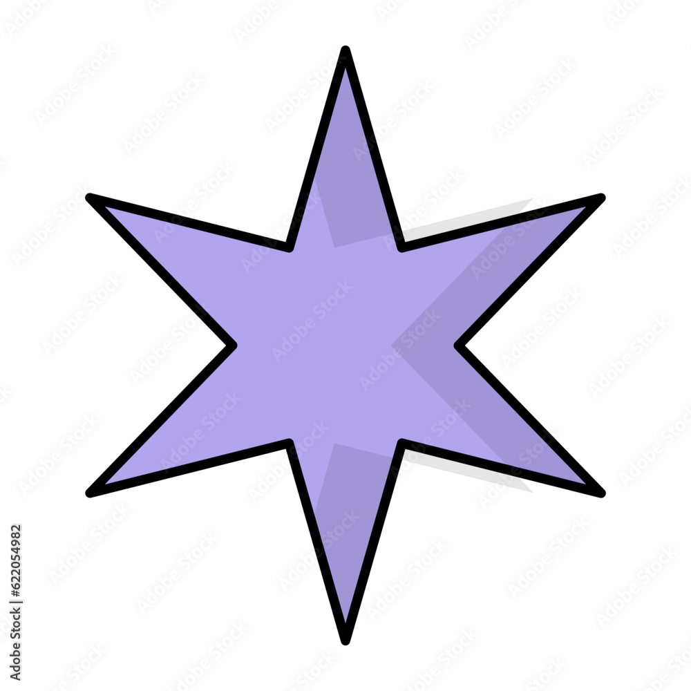 Obraz premium Star Line Color Icon
