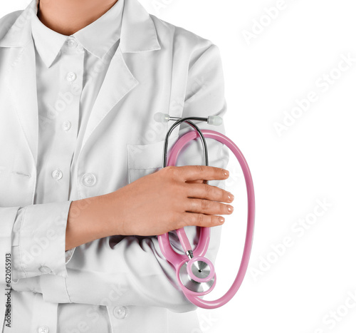 Medical professional in whi...