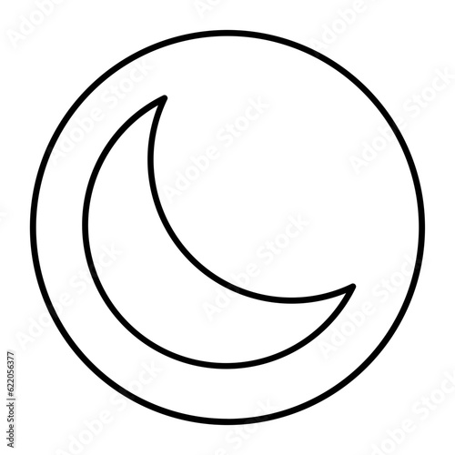 Moon Line Icon