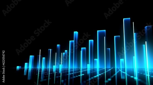 Business development to success and growing. Growth concept. Ai generative