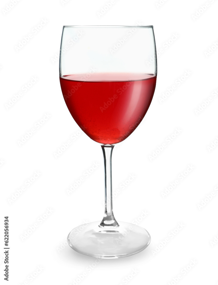 Glass of tasty red wine on white background Glass of tasty red wine on white background