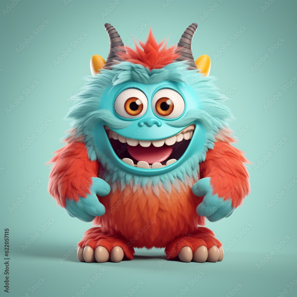 Adorable 3D Monster Character: Collection of Cute and Playful