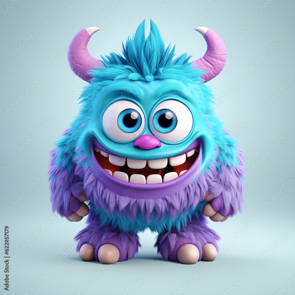 Adorable 3D Monster Character: Collection of Cute and Playful