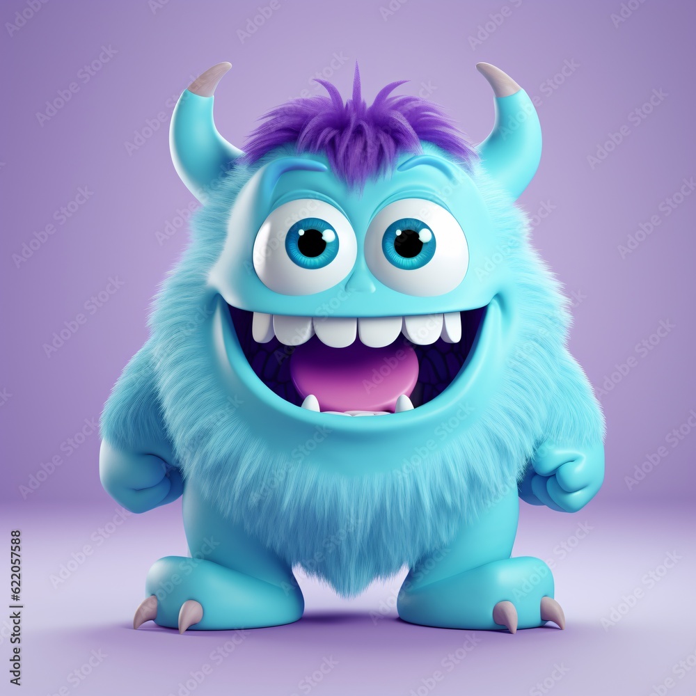 Adorable 3D Monster Character: Collection of Cute and Playful