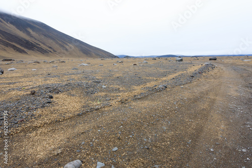 Central Iceland landscape along the road to Askja