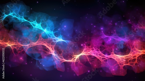 Dazzling streaks of radiant multicolor  high saturation  abstract light streaks background. Generative AI