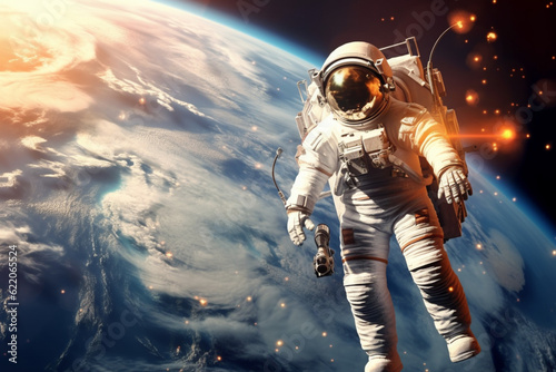 Astronaut in the outer space over the planet Earth © MUS_GRAPHIC