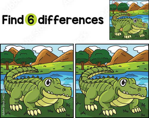 Crocodile Animal Find The Differences