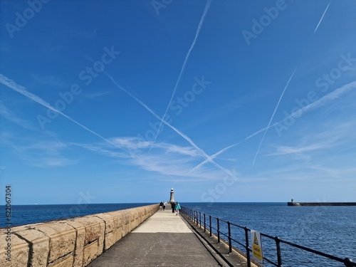 wooden bridge over the sea