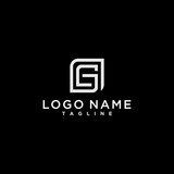 letter ag or ga monogram abstract initial logo design