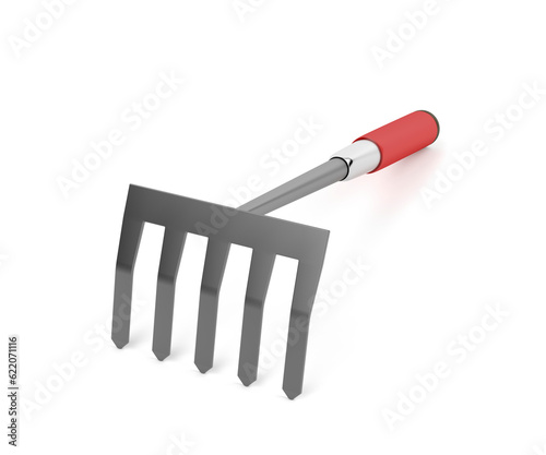 Obraz na płótnie Small rake on white background