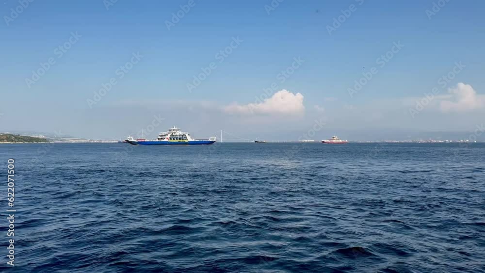 Passenger ship on the bosphorus sea in Istanbul Passenger ship on the bosphorus sea in Istanbul