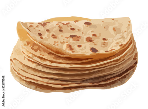 A gourmet stack of sweet pita bread