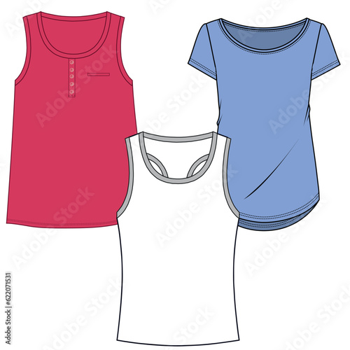Silhouettes or technical lines of sweatshirts for both men and women for seasonal clothing, some with an opening in the front, bag and hood.