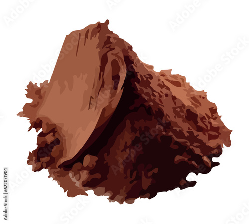 Organic powder chocolate dessert icon
