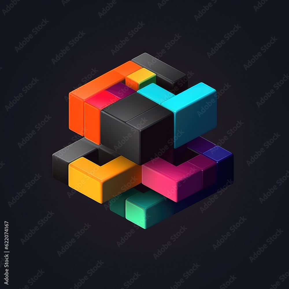 Obraz premium Rectangular icon logo material