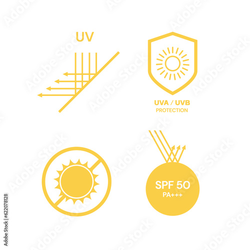 UV protection on white background,bubble shield. Solar protection screen from UV rays