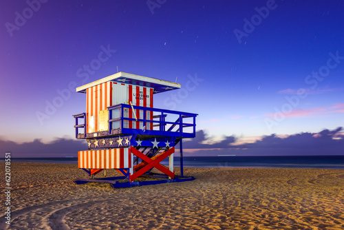 Miami Beach  Florida  USA at the break of dawn.