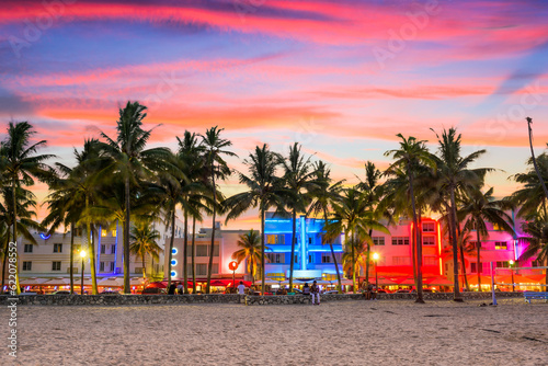 Miami Beach, Florida, USA at Ocean Drive. © Designpics