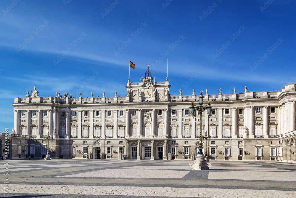 The Palacio Real de Madrid or Royal Palace of Madrid is the official residence of the Spanish Royal Family at the city of Madrid, but is only used for state ceremonies.