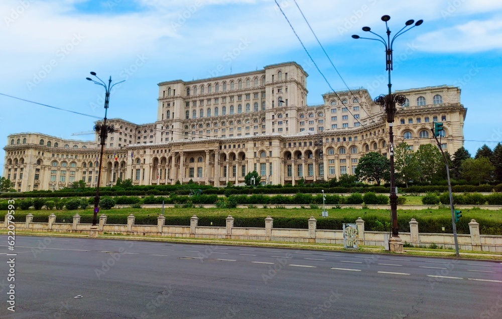 The Palace of the Parliament, also known as the Republic's House or People's House, is the seat of the Parliament of Romania, located atop Dealul Spirii in Bucharest,