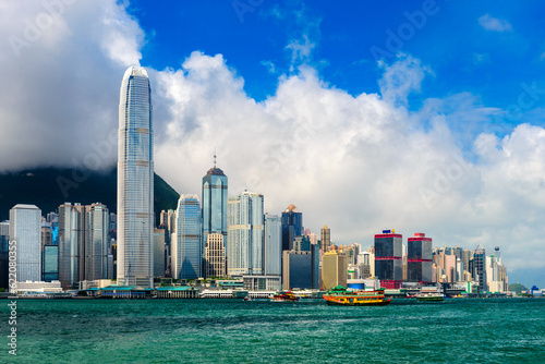 Hong Kong, China skyline on Victoria Harbor. © Designpics