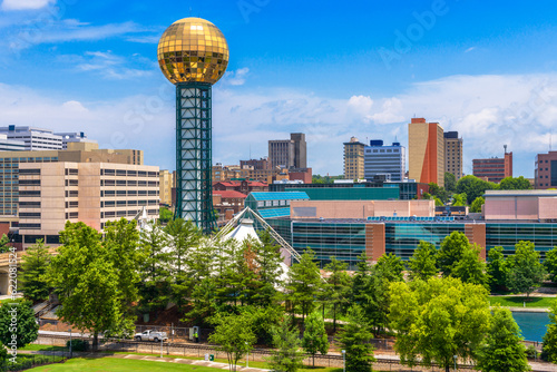 Knoxville, Tennessee, USA downtown at World's Fair Park. photo