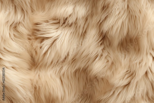 Sandy Tan Beige Fur, Seamless Rumpled Plush Texture Pattern
