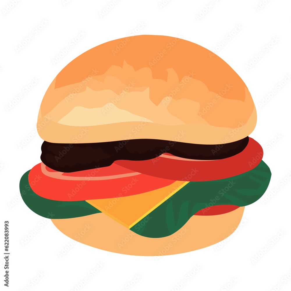 Gourmet cheeseburger, fresh and delicious snack Gourmet cheeseburger, fresh and delicious snack