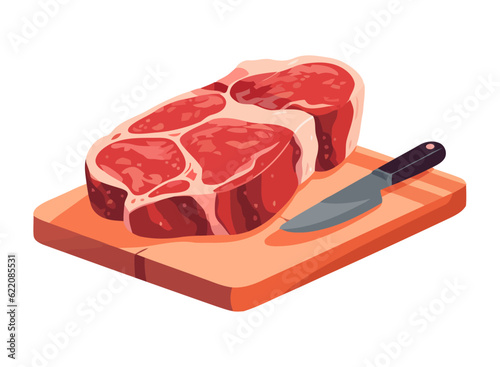 Grilled pork chop, fresh meat